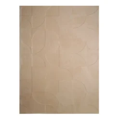 Teppich Wohnzimmer - Charm Circles Beige