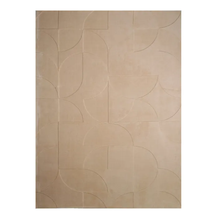 Teppich Wohnzimmer - Charm Circles Beige