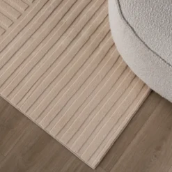Teppich Wohnzimmer - Charm Curves Beige