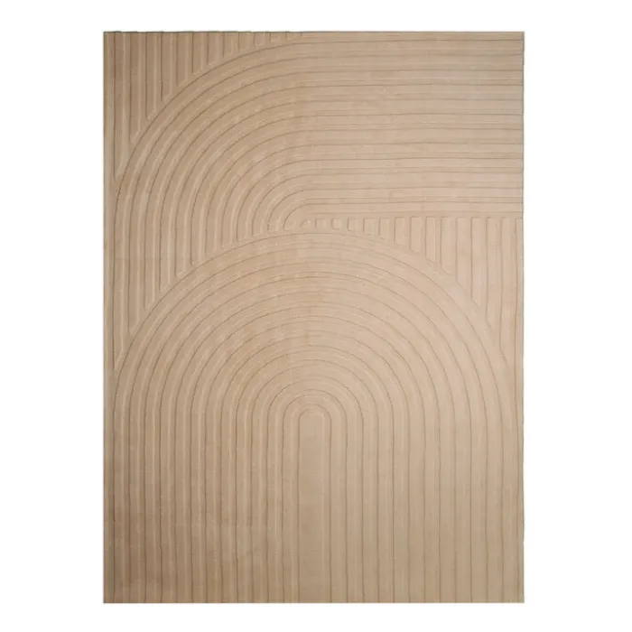 Teppich Wohnzimmer - Charm Curves Beige