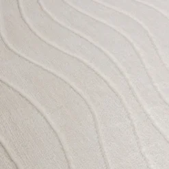 Teppich Wohnzimmer - Charm Waves Weiß