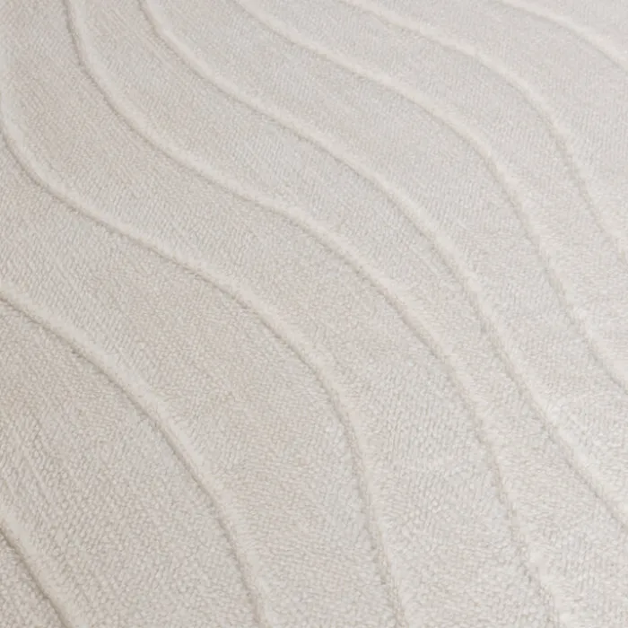 Teppich Wohnzimmer - Charm Waves Weiß