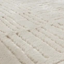 Teppich Wohnzimmer - Yune Lines Creme