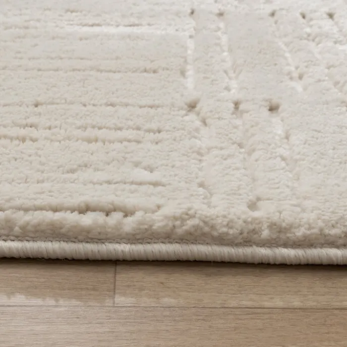 Teppich Wohnzimmer - Yune Lines Creme