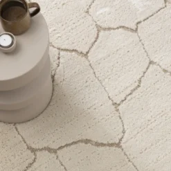 Teppich Wohnzimmer - Yune Stone Creme