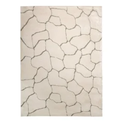 Teppich Wohnzimmer - Yune Stone Creme Grün