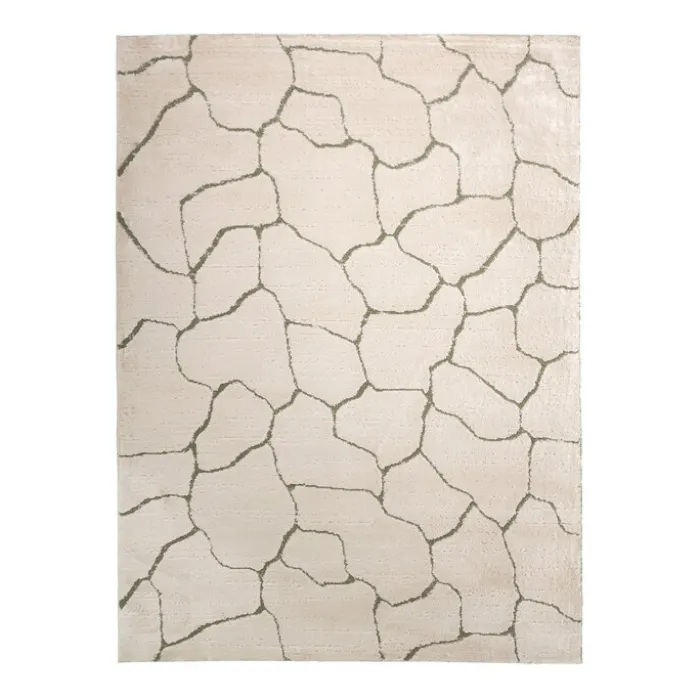 Teppich Wohnzimmer - Yune Stone Creme Grün
