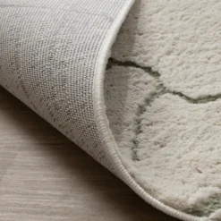 Teppich Wohnzimmer - Yune Stone Creme Grün