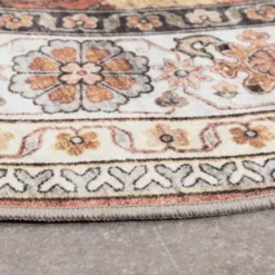 Vintage Gartenteppich Oval - Santo Flora Terrakotta