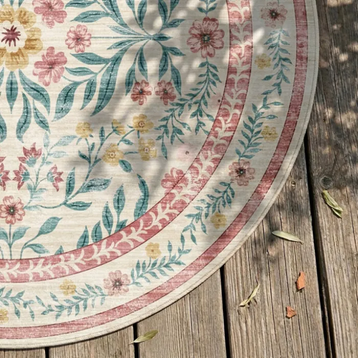 Vintage Gartenteppich Rund - Luana Bunt