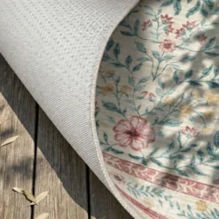 Vintage Gartenteppich Rund - Luana Bunt