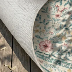 Vintage Gartenteppich Rund - Luana Grün