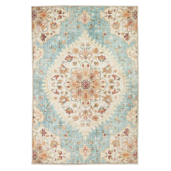 Vintage Gartenteppich - Santo Mandala Hellblau