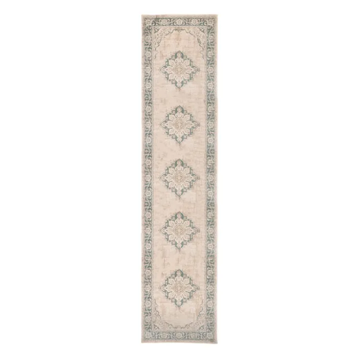Vintage Läufer - Spring Medaillon Creme Grün