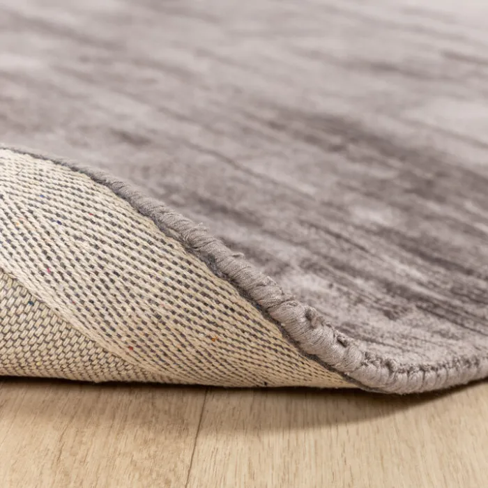 Viskose Teppich Rund - Pearl Grau