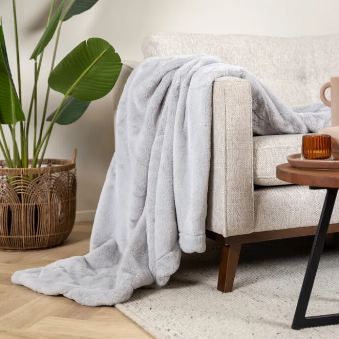 Waschbare Kuscheldecke - Otis Hellgrau