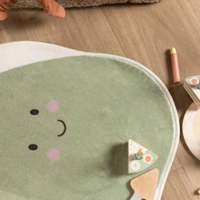 Waschbarer Kinderteppich - Berry Avocado Grün