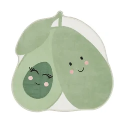 Waschbarer Kinderteppich - Berry Avocado Grün