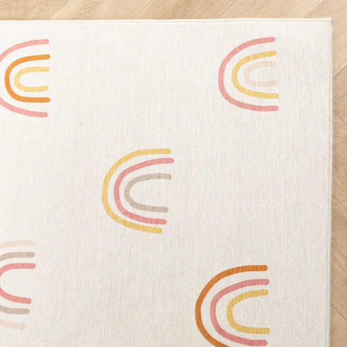 Waschbarer Kinderteppich - Evi Rainbow Bunt