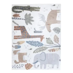 Waschbarer Kinderteppich - Mace Animals Creme