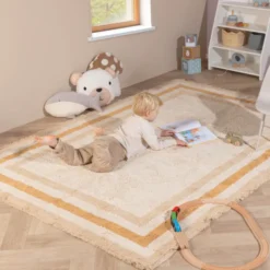 Waschbarer Kinderteppich - Milo Beige