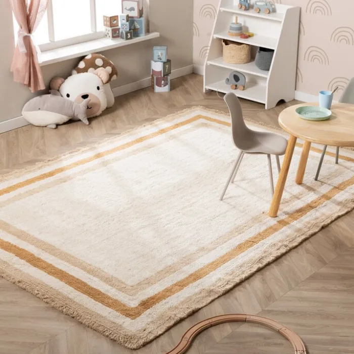 Waschbarer Kinderteppich - Milo Beige