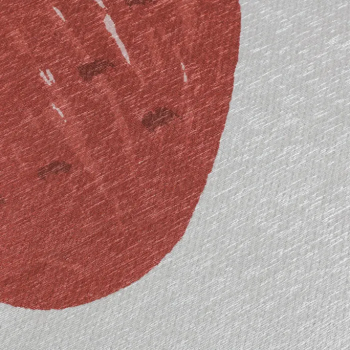 Waschbarer Kinderteppich - Mick Erdbeere Rot