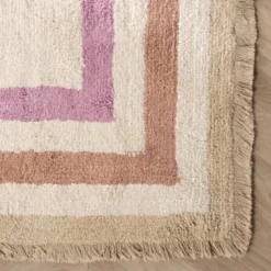 Waschbarer Kinderteppich - Milo Rosa