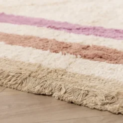 Waschbarer Kinderteppich - Milo Rosa