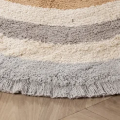 Waschbarer Kinderteppich Oval - Milo Grau