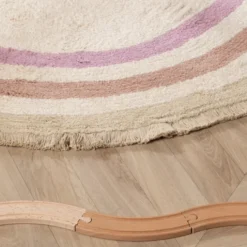 Waschbarer Kinderteppich Oval - Milo Rosa