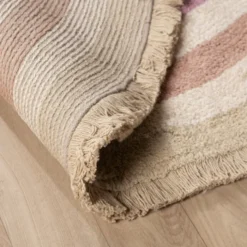 Waschbarer Kinderteppich Oval - Milo Rosa
