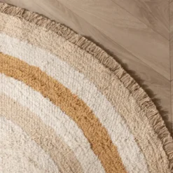 Waschbarer Kinderteppich Oval - Milo Beige
