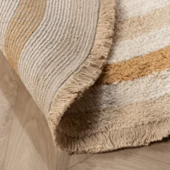 Waschbarer Kinderteppich Oval - Milo Beige