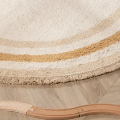 Waschbarer Kinderteppich Oval - Milo Beige