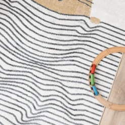 Waschbarer Kinderteppich - Ravi Cat Bunt