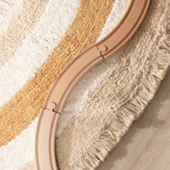 Waschbarer Kinderteppich Rund - Milo Beige