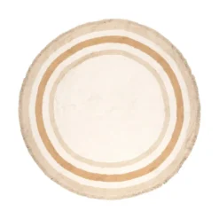Waschbarer Kinderteppich Rund - Milo Beige