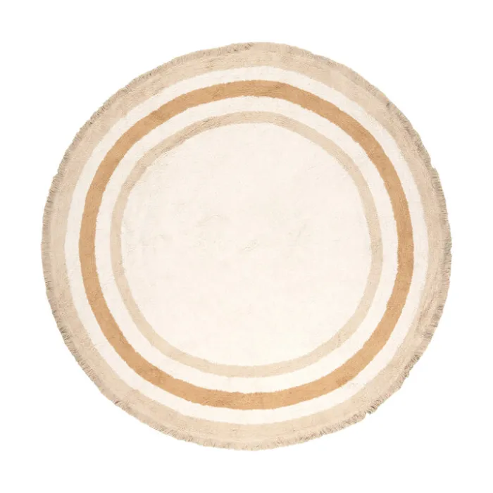 Waschbarer Kinderteppich Rund - Milo Beige