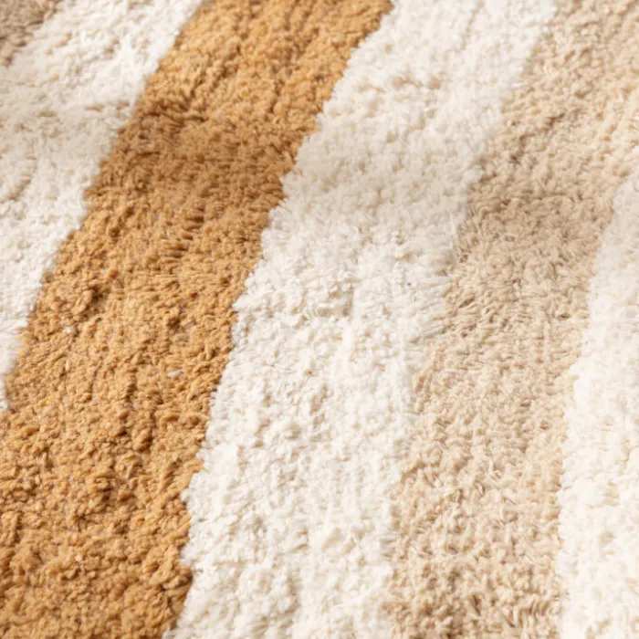 Waschbarer Kinderteppich Rund - Milo Beige