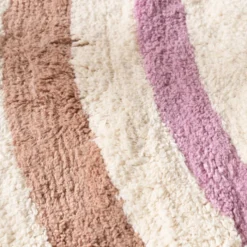 Waschbarer Kinderteppich Rund - Milo Rosa