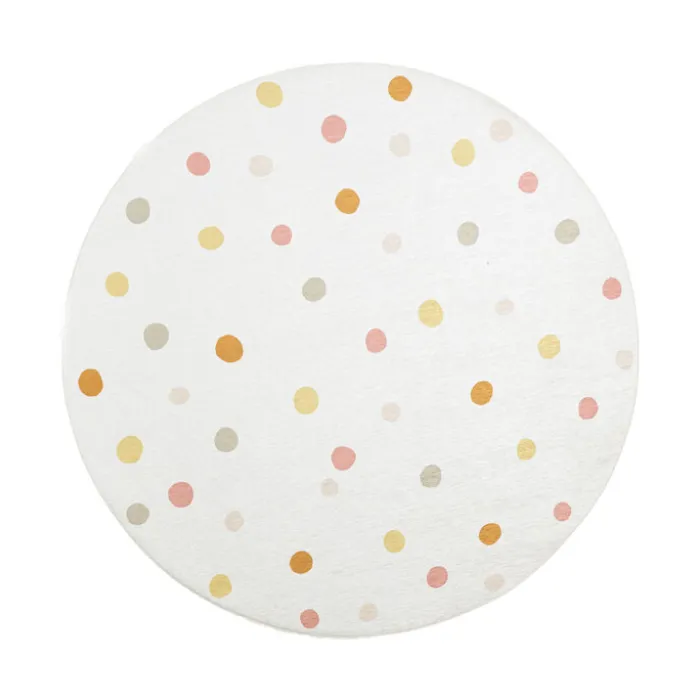 Waschbarer Kinderteppich Rund - Evi Confetti Bunt