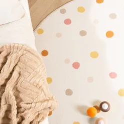 Waschbarer Kinderteppich Rund - Evi Confetti Bunt