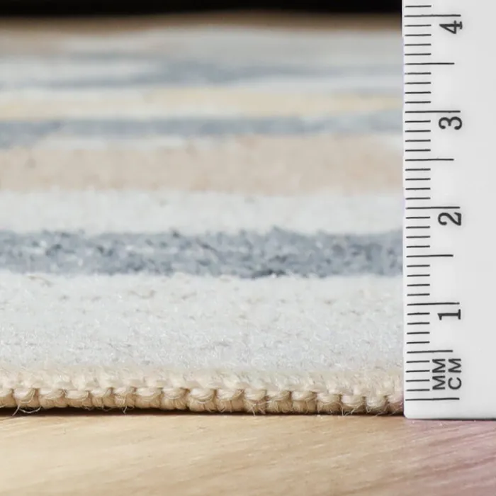 Waschbarer Kinderteppich Rund - Ravi Stars Bunt
