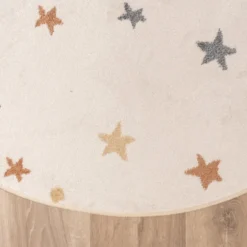 Waschbarer Kinderteppich Rund - Ravi Stars Bunt