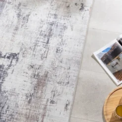 Waschbarer Läufer - Domingo Grunge Taupe Creme