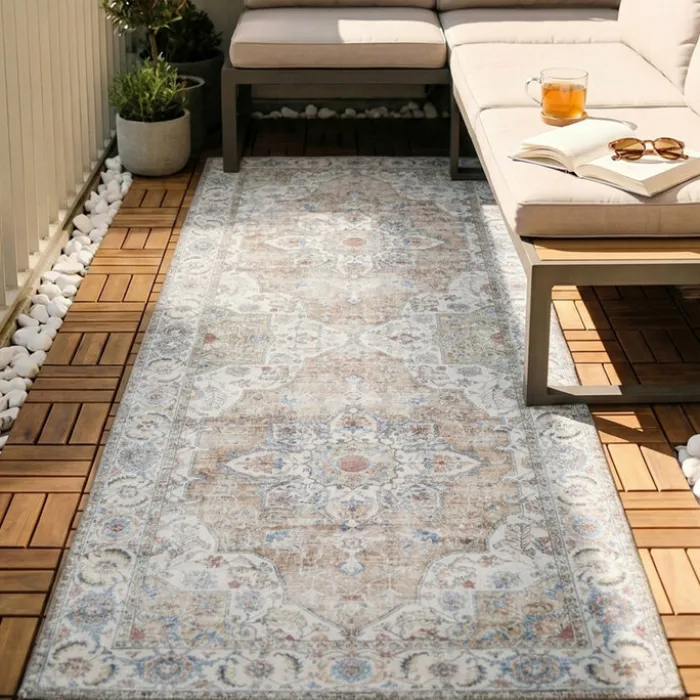 Waschbarer Läufer - Domingo Mandala Beige