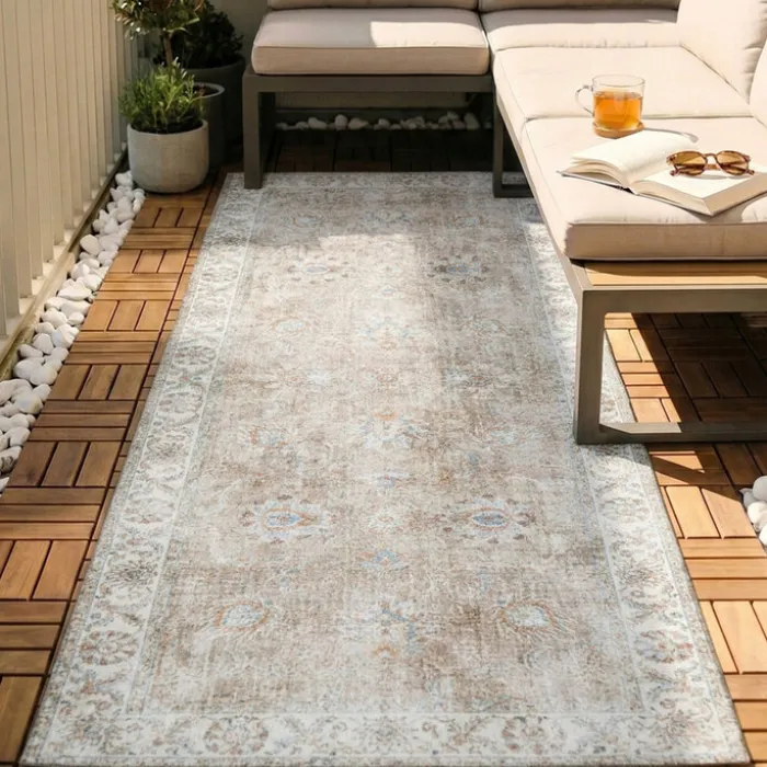 Waschbarer Läufer - Domingo Oriental Beige