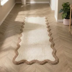 Waschbarer Läufer - Hazy Beige Creme