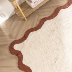 Waschbarer Läufer - Hazy Braun Creme